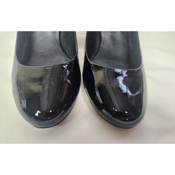 Cole Haan Women's Sz. 7B Black Patent Leather Round Toe Pumps - Picture 3 of 8
